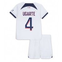 Paris Saint-Germain Manuel Ugarte #4 Auswärts Trikotsatz Kinder 2023-24 Kurzarm (+ Kurze Hosen)